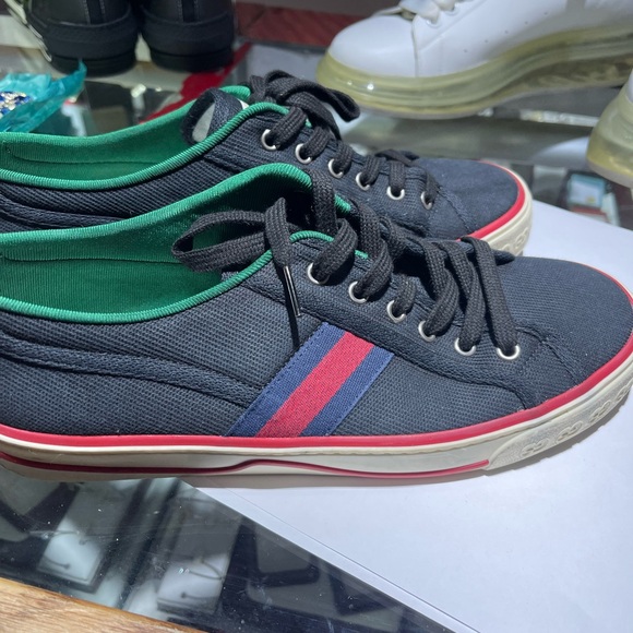 Gucci Tennis Tweed GG Logo Multicolored Sneaker Gucci Size 8 - Picture 2 of 13